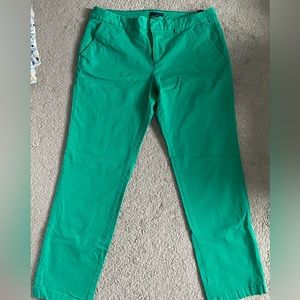 Tommy Hilfiger womens green flat front chino pants
